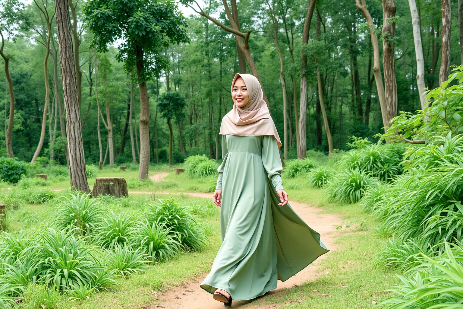 Pesona Gamis: Tampil Anggun dan Nyaman Menjelajahi Keindahan Taman Nasional