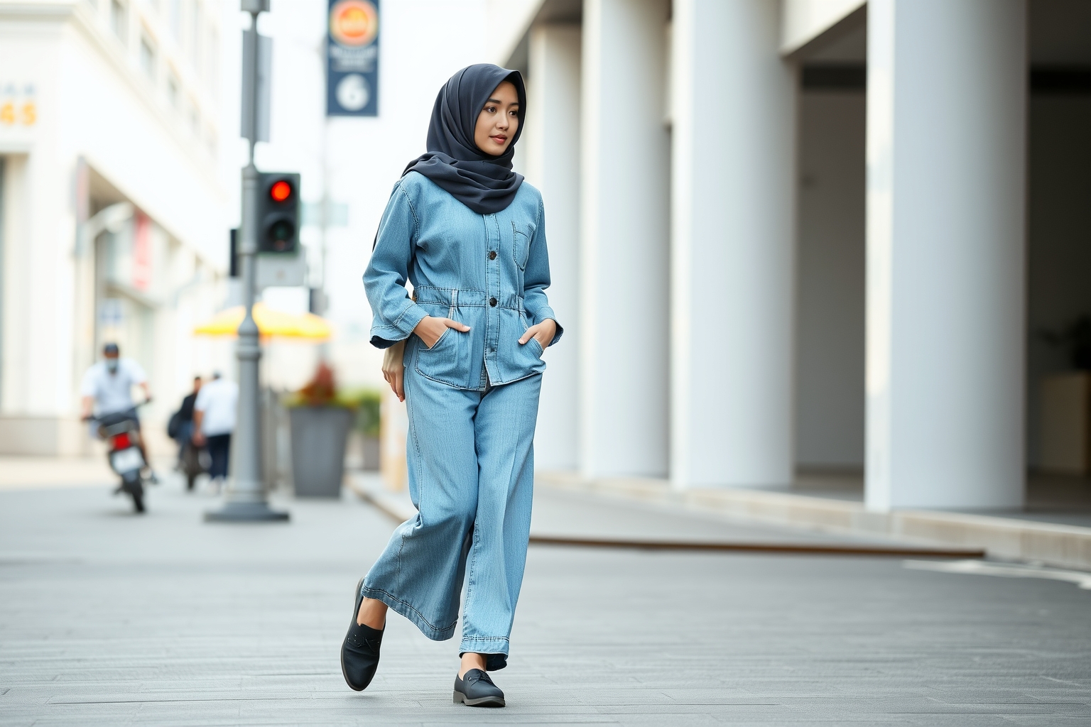 Gamis Denim: Pilihan Stylish untuk Muslimah Aktif