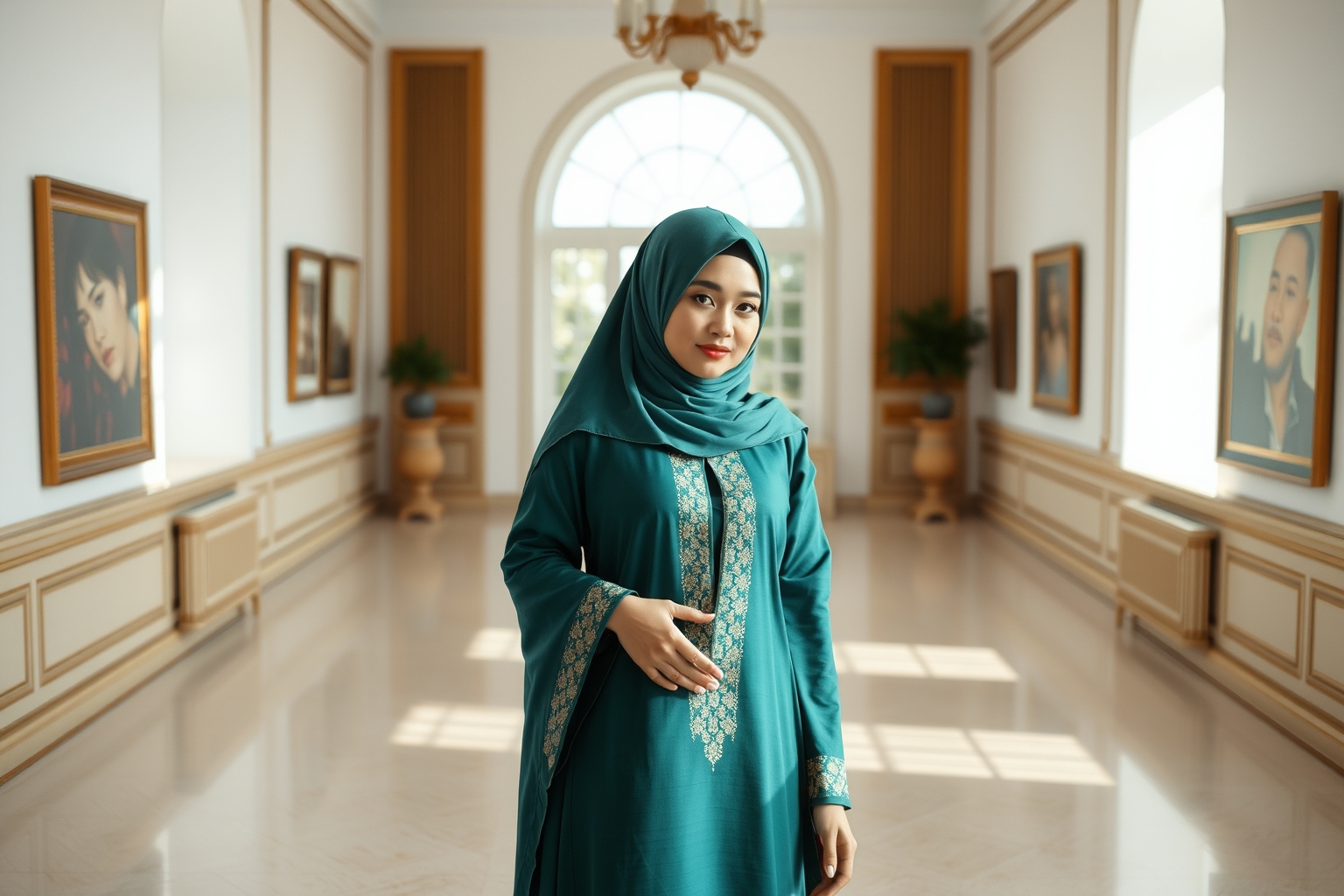 Aksen Keyhole Neck pada Gamis: Perpaduan Keberanian dan Keanggunan Modern