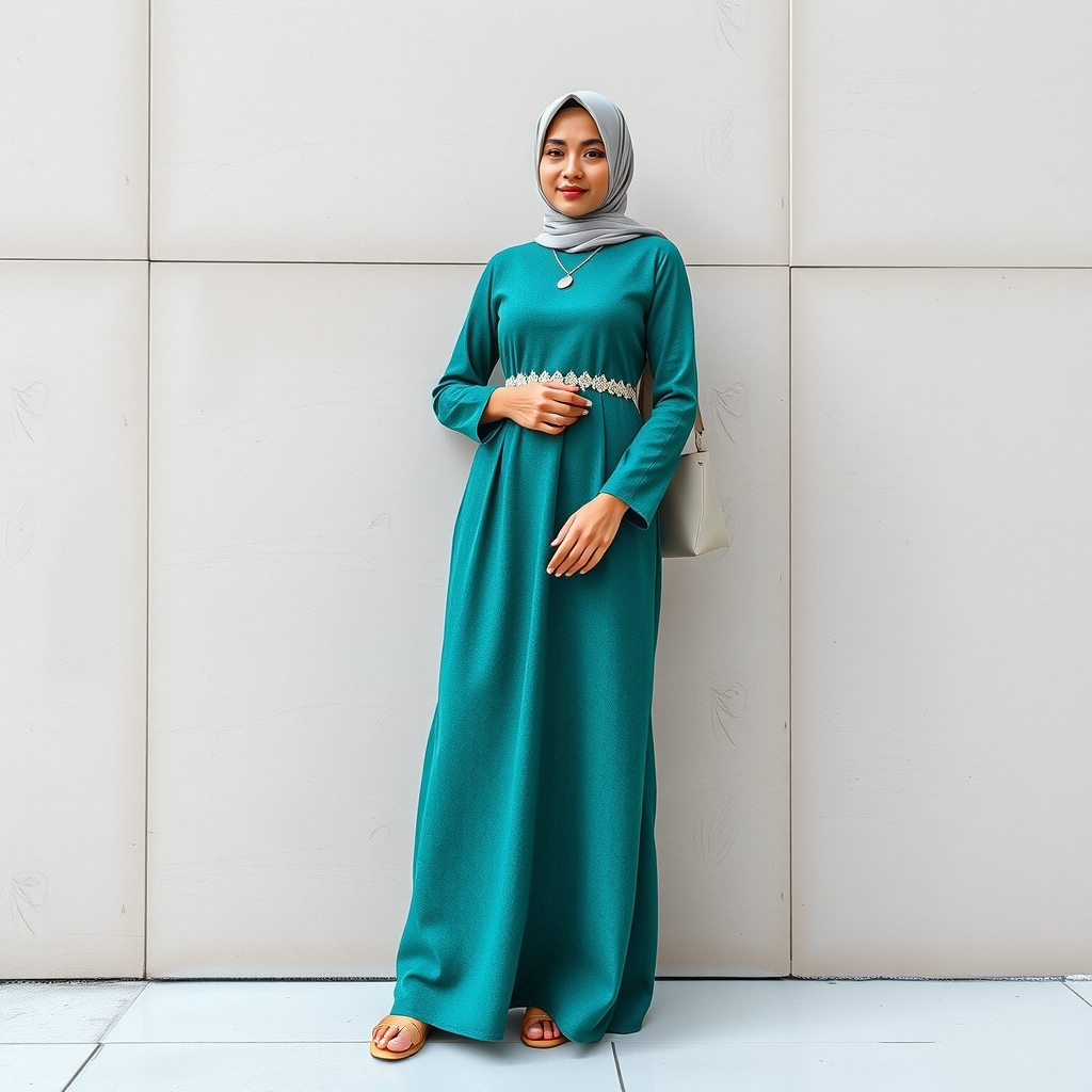 Gamis Berbahan Cloque: Bertekstur, Unik, dan Elegan untuk Muslimah Modern