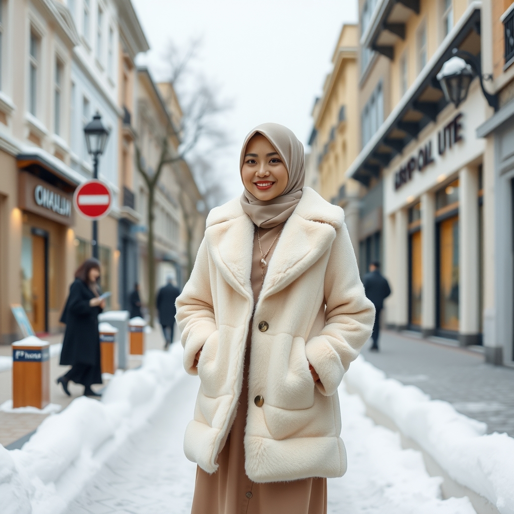 Gamis Berbahan Faux Fur: Pilihan Mewah dan Hangat untuk Muslimah Modern